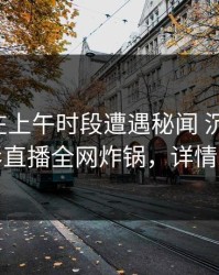 神秘人在上午时段遭遇秘闻 沉沦其中，魅影直播全网炸锅，详情查看